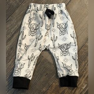 Kids Black and White Printed Bottoms